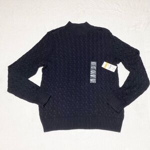 Studio Works Size S Black Mock Turtleneck Sweater NWT